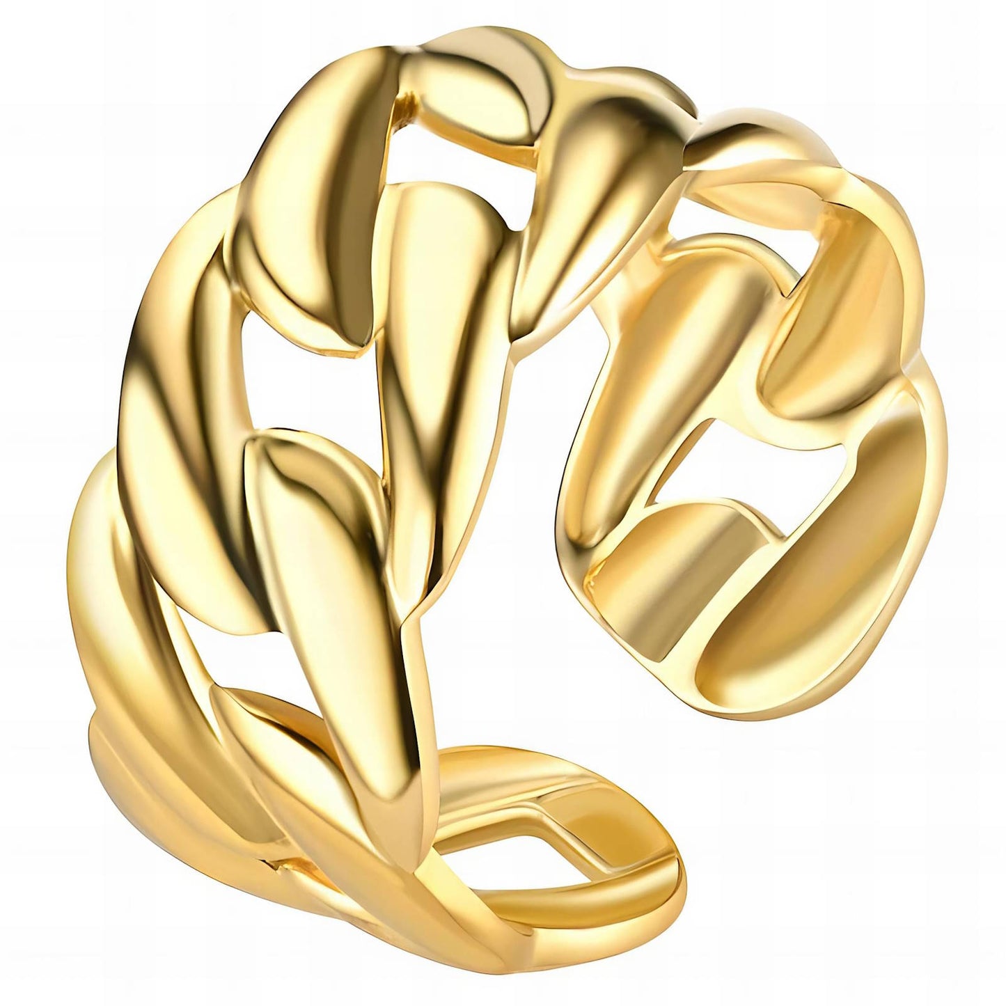 18K gold plated Stainless steel finger ring, Intensity 87104-0