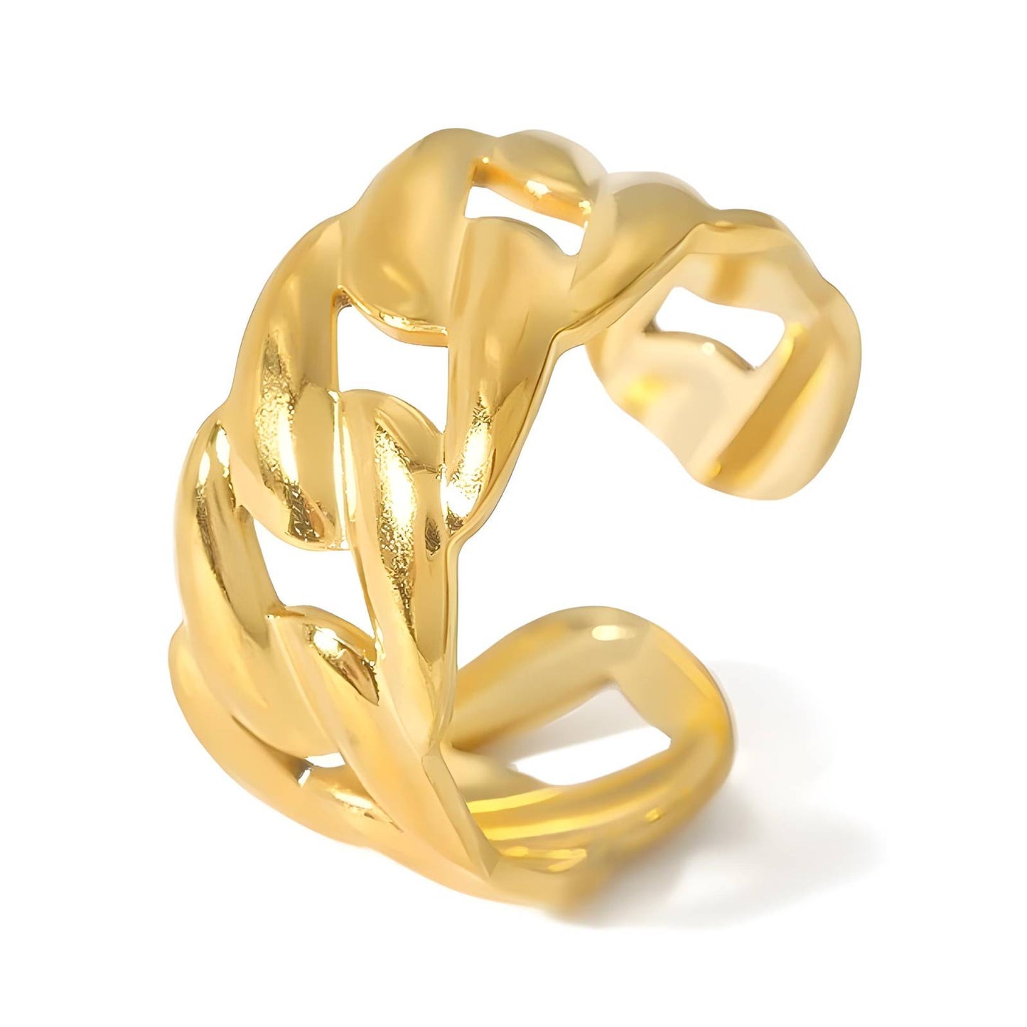 18K gold plated Stainless steel finger ring, Intensity 87104-0
