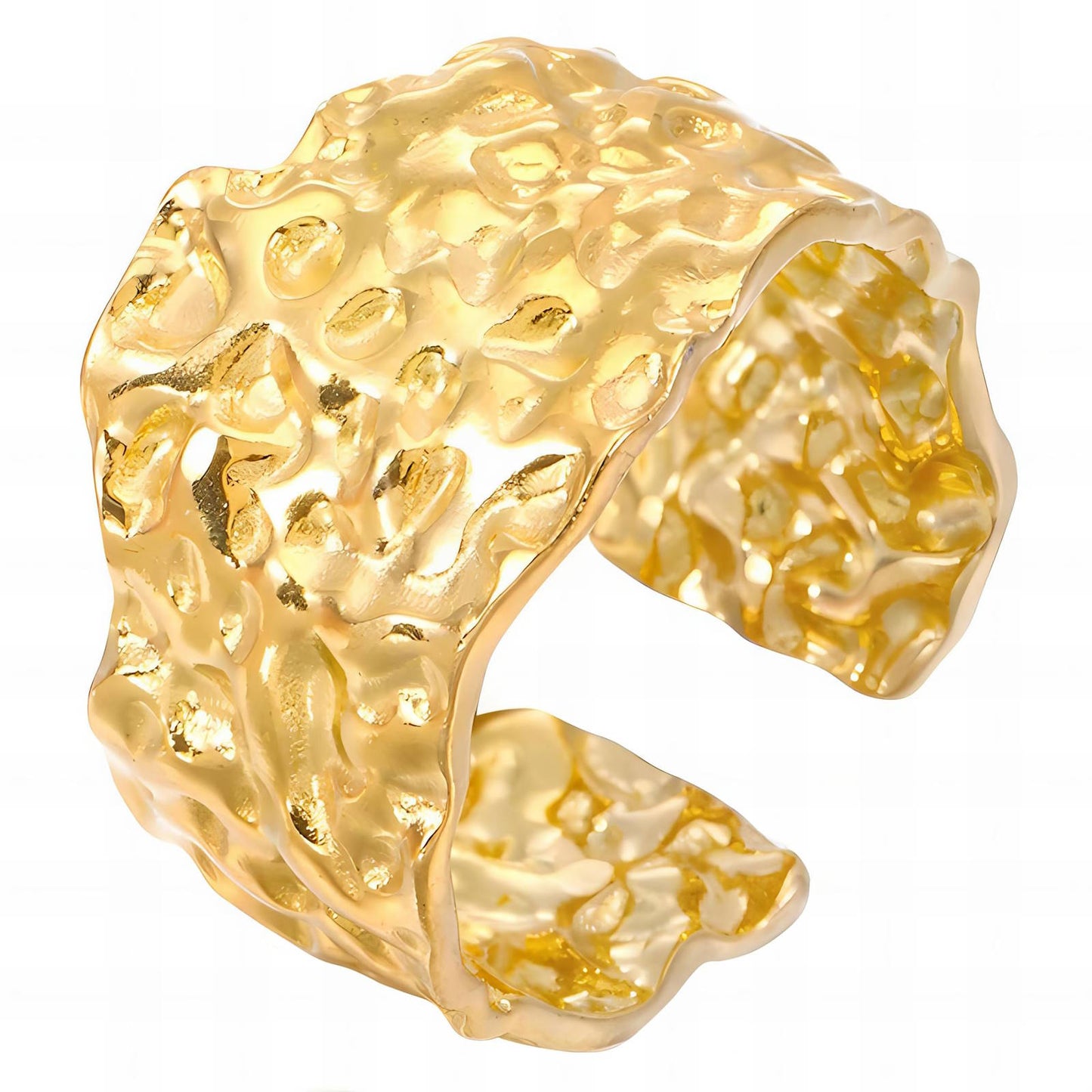 18K gold plated Stainless steel finger ring, Intensity 87110-0-6.5