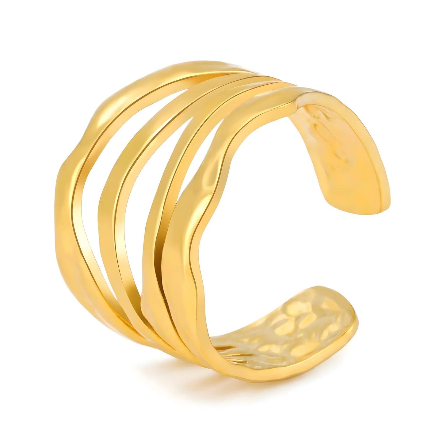 18K gold plated Stainless steel finger ring, Intensity 87113-0