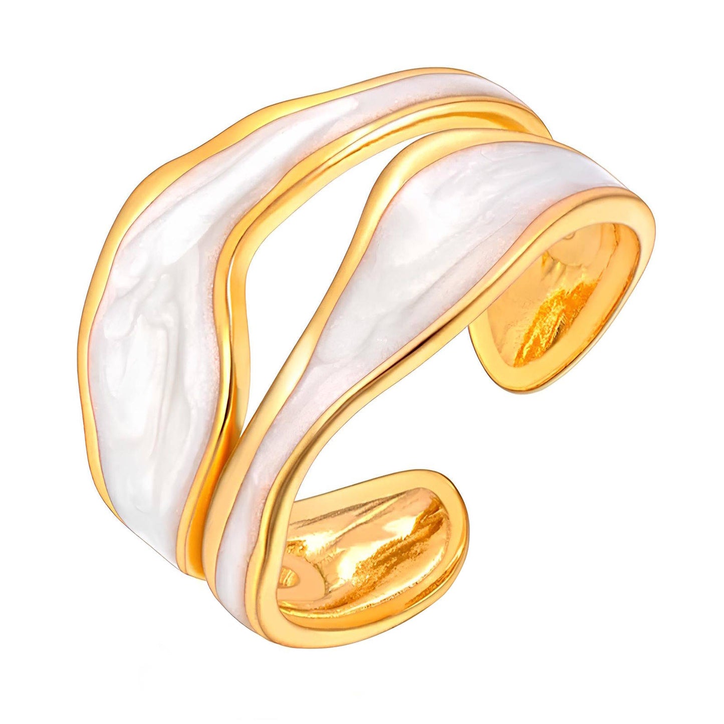 18K gold plated Stainless steel finger ring, Intensity 87118-0