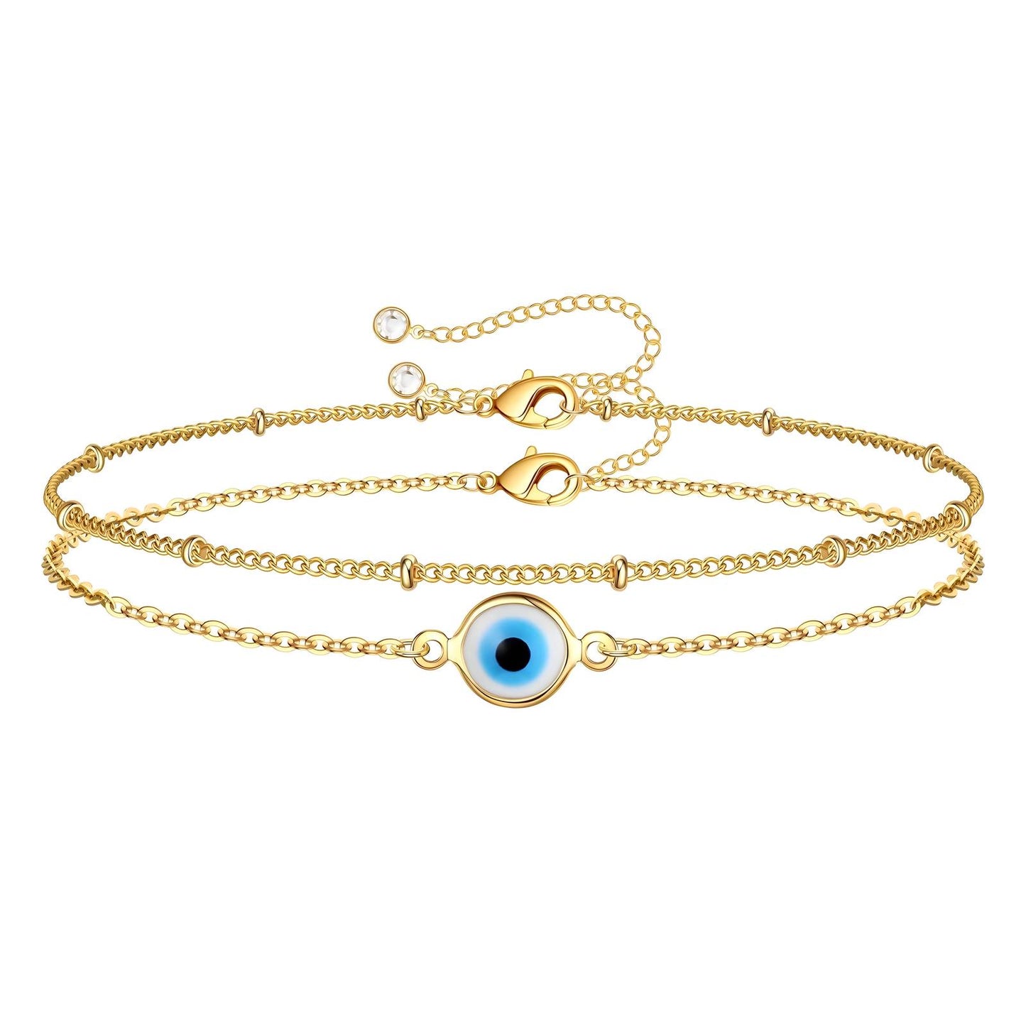 18K gold plated Stainless steel Evil Eye bracelet, Intensity 87170-0