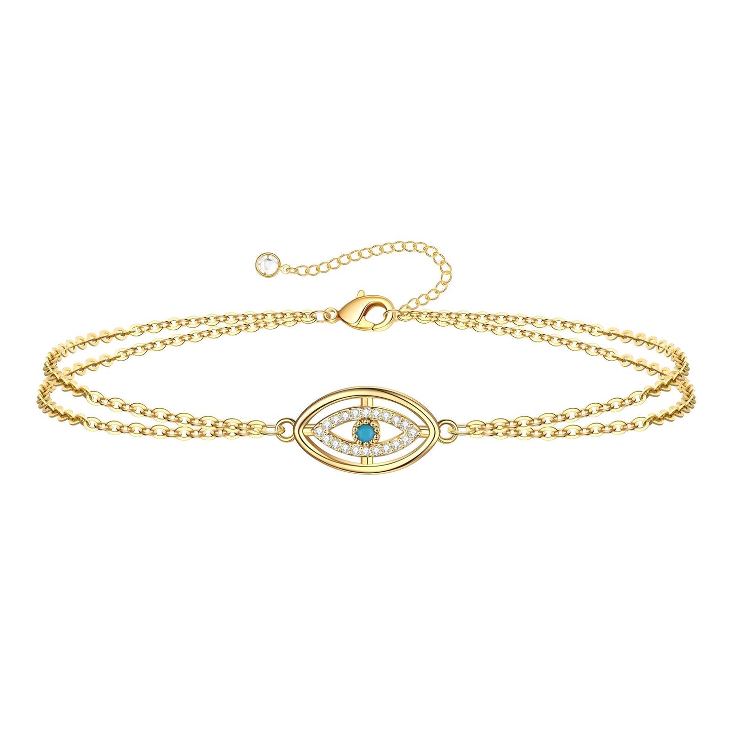 18K gold plated Stainless steel Evil Eye bracelet, Intensity 87175-0