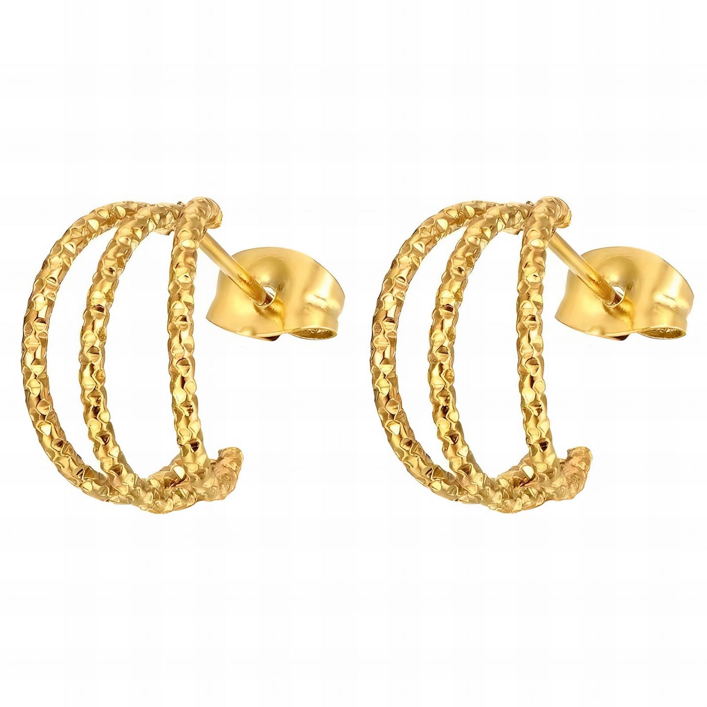 18K gold plated Stainless steel earrings, Intensity 87230-0