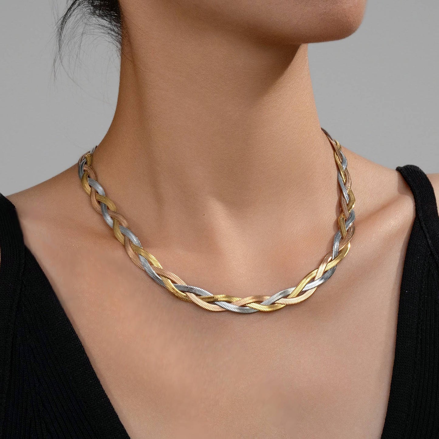 18K gold plated Stainless steel necklace, Intensity 87336-0