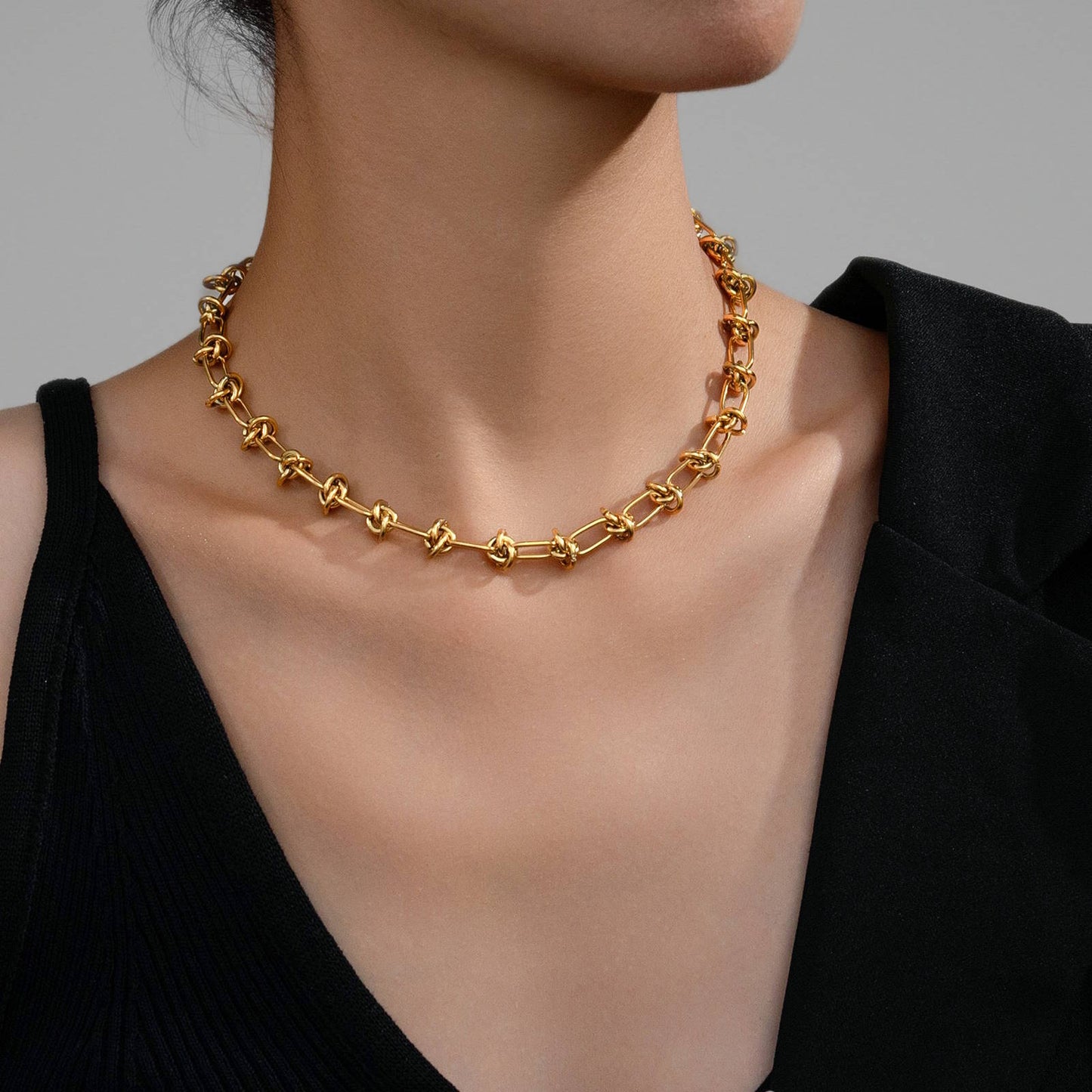 18K gold plated Stainless steel necklace, Intensity 87381-0