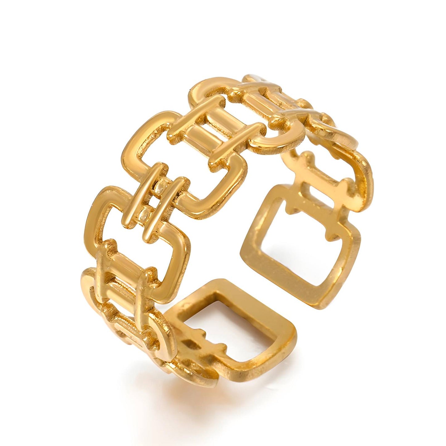 18K gold plated Stainless steel finger ring, Intensity 87605-0