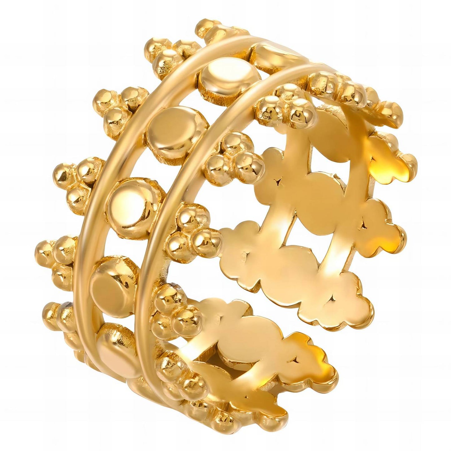 18K gold plated Stainless steel finger ring, Intensity 87640-0