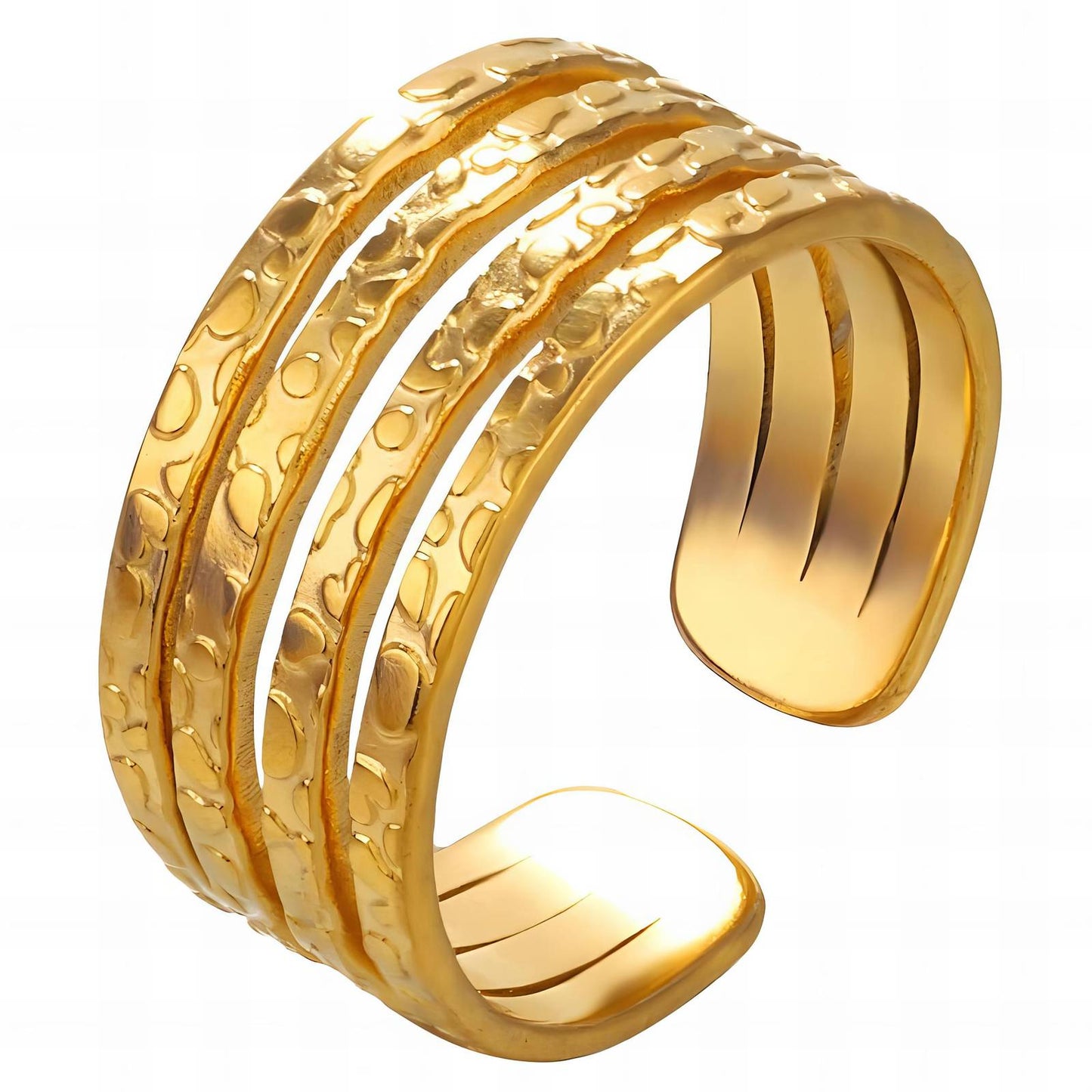 18K gold plated Stainless steel finger ring, Intensity 87655-0