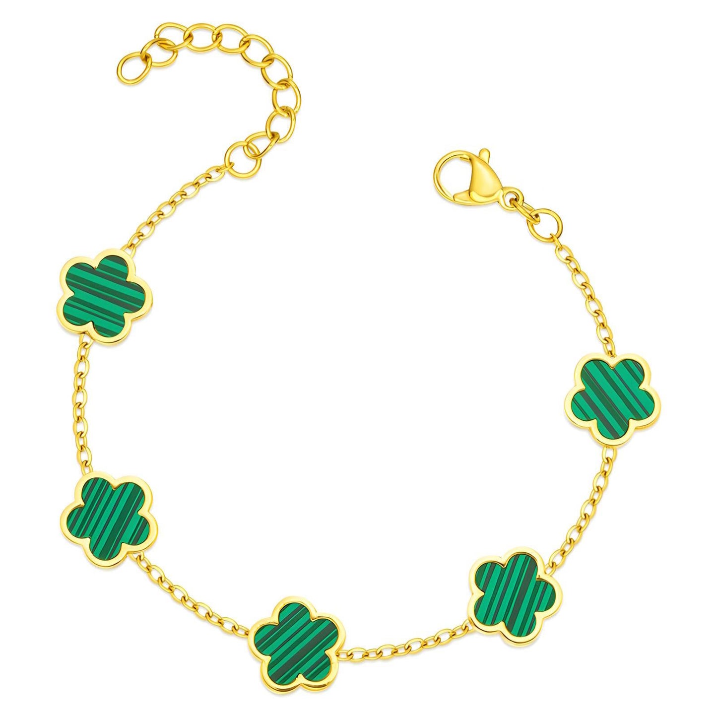 18K gold plated Stainless steel Flowers bracelet, Intensity 87716-0