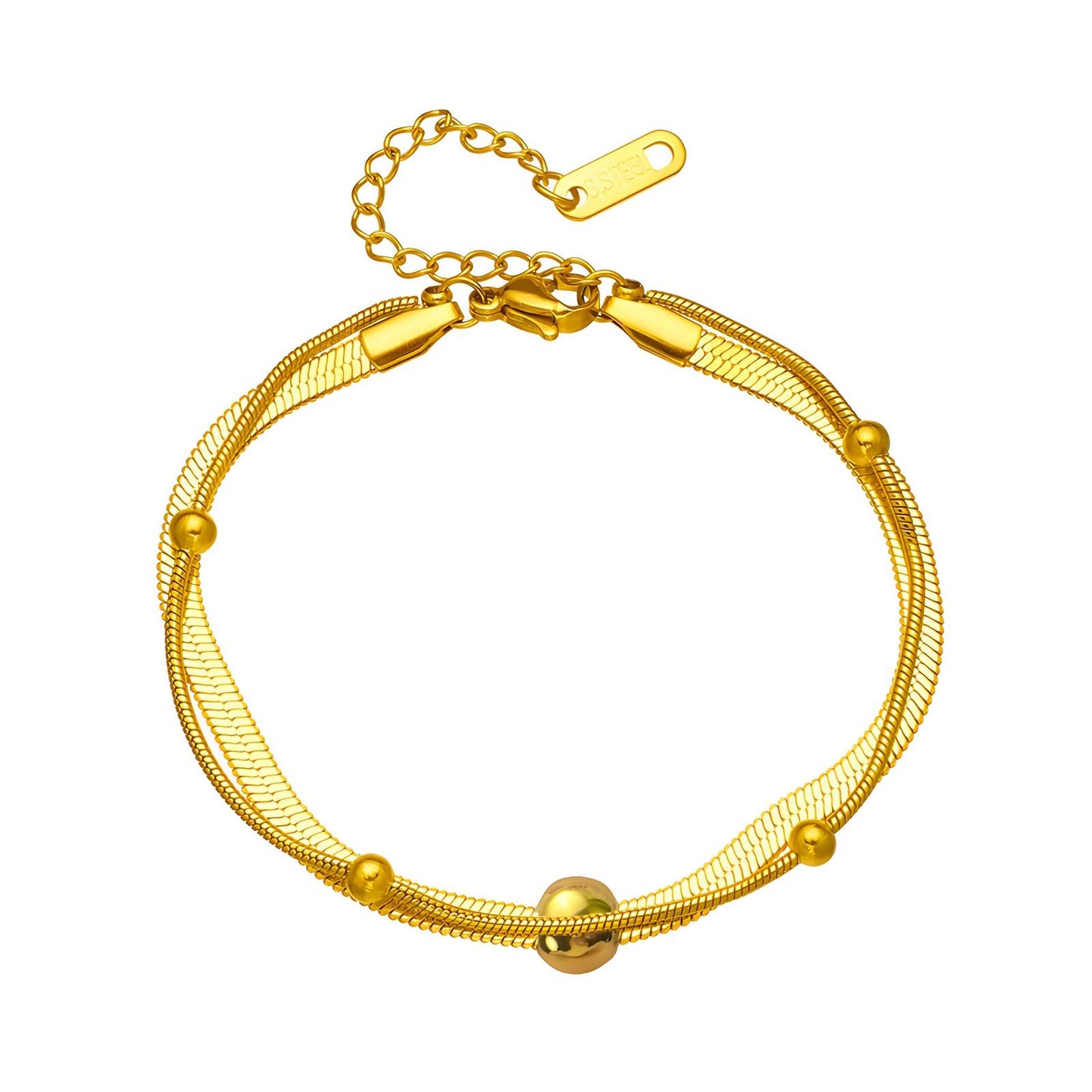 18K gold plated Stainless steel bracelet, Intensity 87786-0
