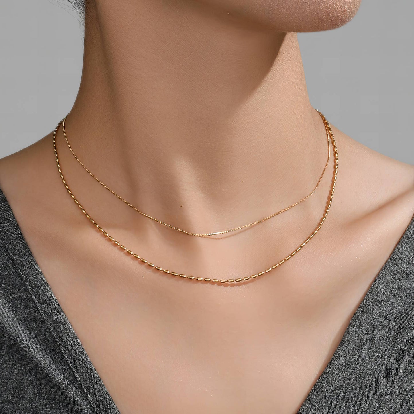 18K gold plated Stainless steel necklace, Intensity 87819-0