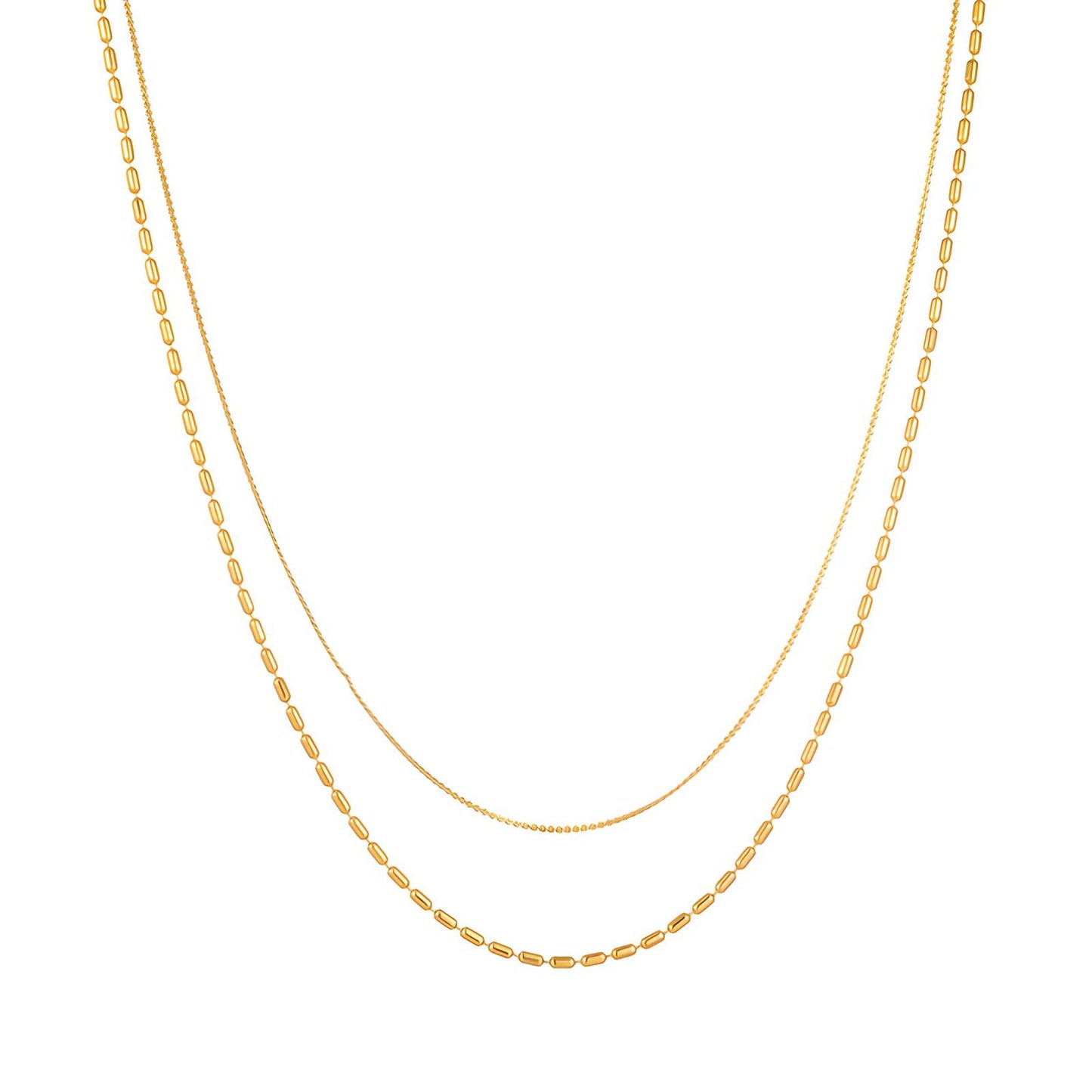 18K gold plated Stainless steel necklace, Intensity 87819-0