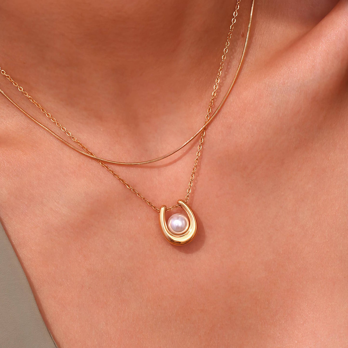18K gold plated Stainless steel necklace, Intensity 87852-0