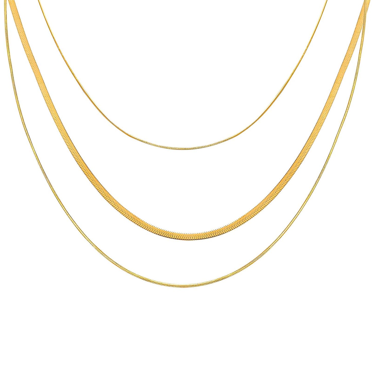 18K gold plated Stainless steel necklace, Intensity 87859-0