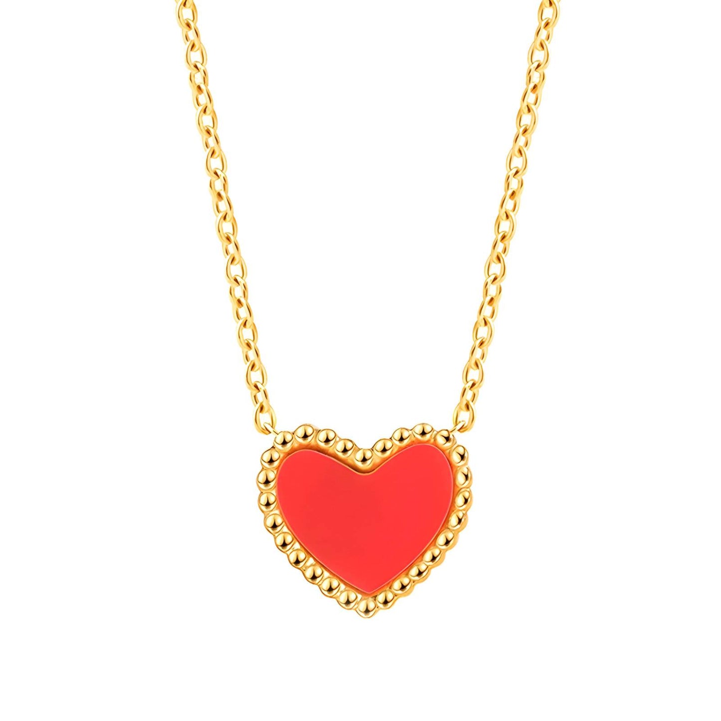 18K gold plated Stainless steel Hearts necklace, Intensity 87862-0
