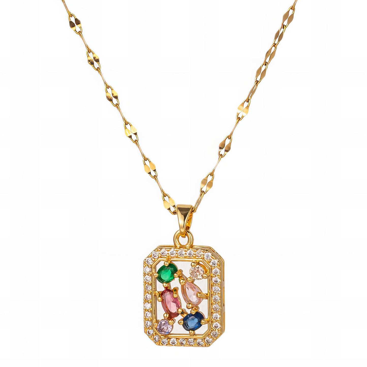 18K gold plated Stainless steel necklace, Intensity 87876-0