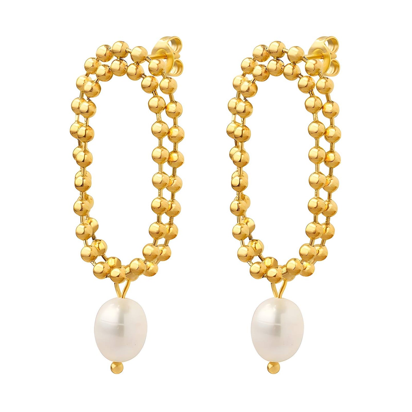 18K gold plated Stainless steel earrings, Intensity 87957-0