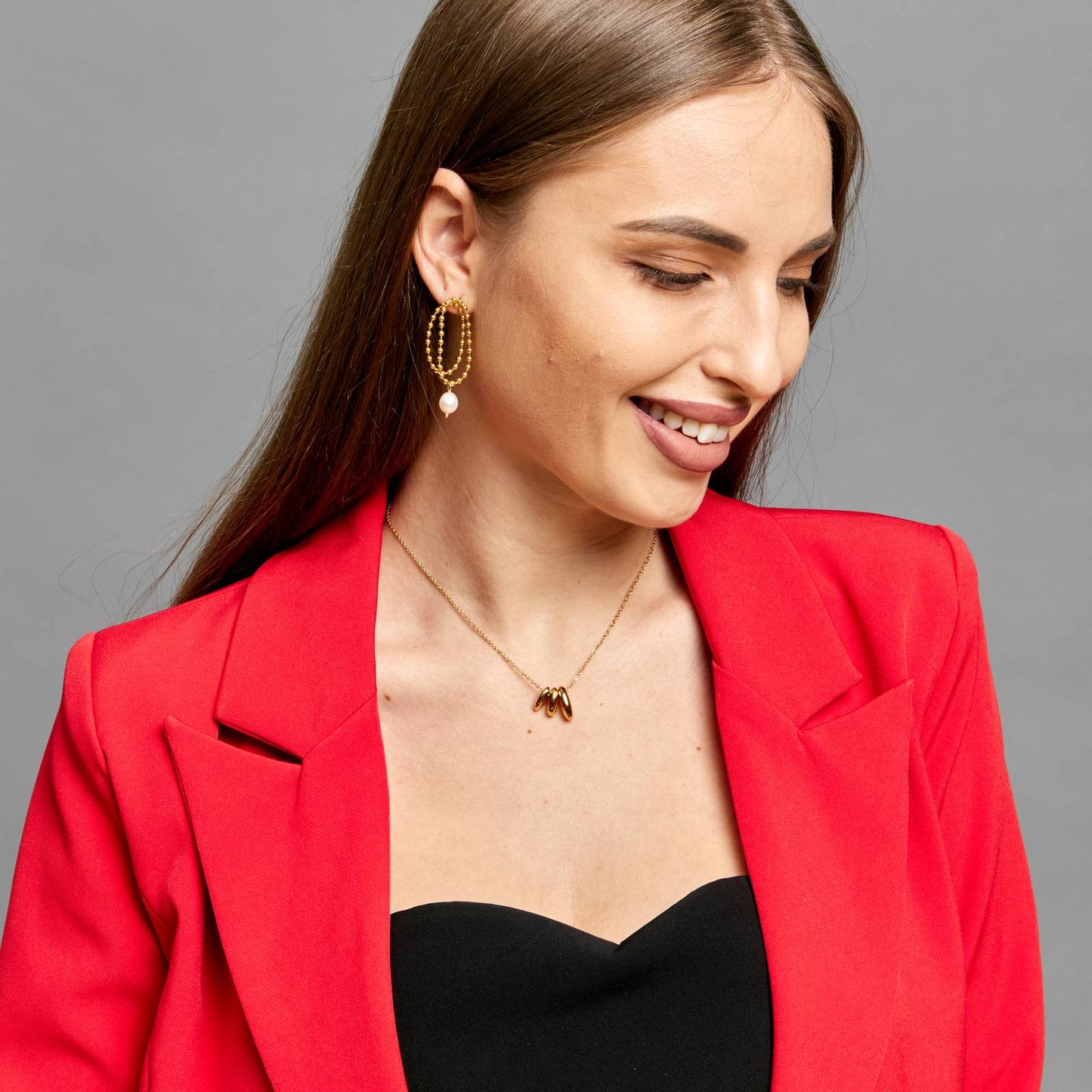 18K gold plated Stainless steel earrings, Intensity 87957-0