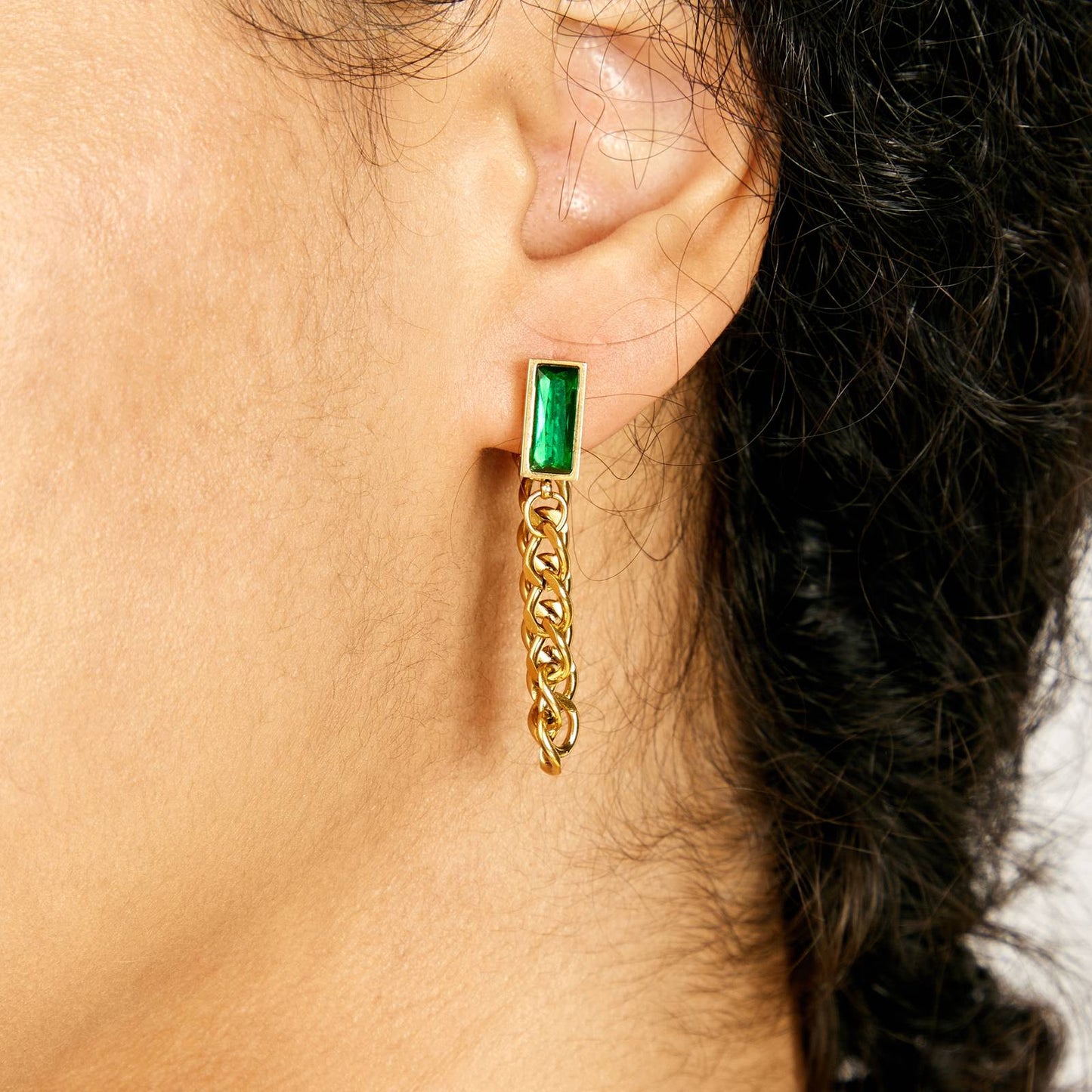 18K gold plated Stainless steel earrings, Intensity 87958-0