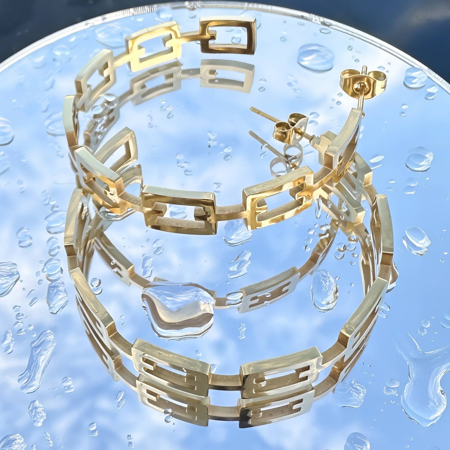 18K gold plated Stainless steel earrings, Intensity 89264-0