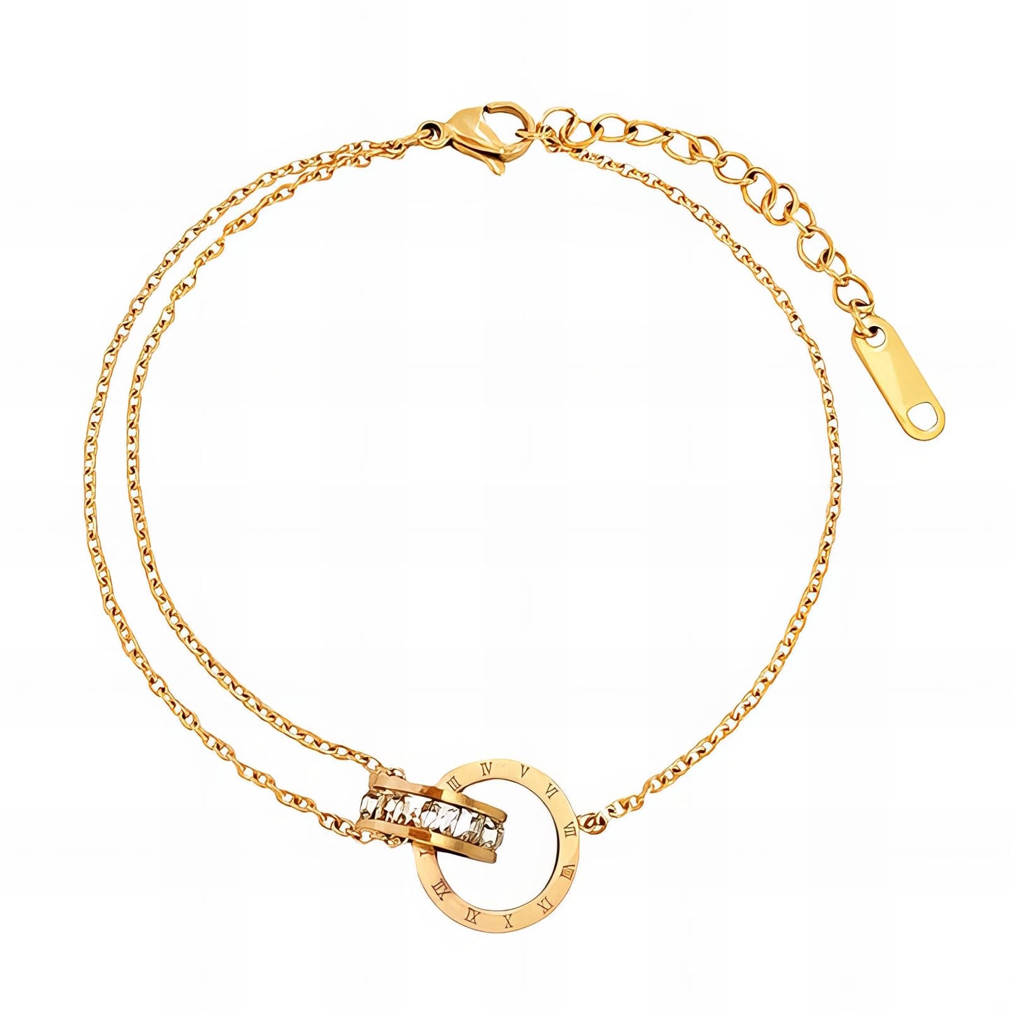 18K gold plated Stainless steel anklet, Ellis jewellery 87994-0