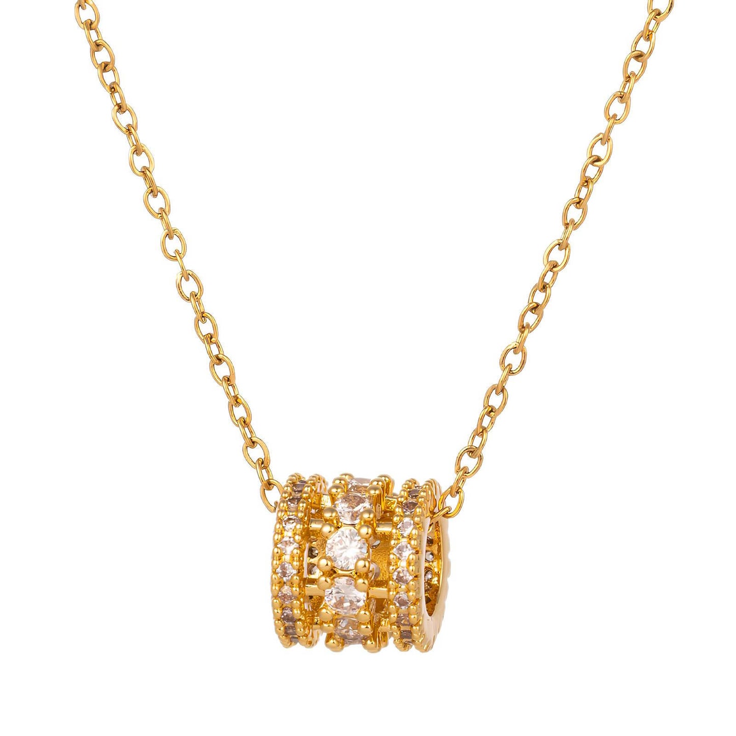 18K gold plated Stainless steel necklace, Intensity 88120-0