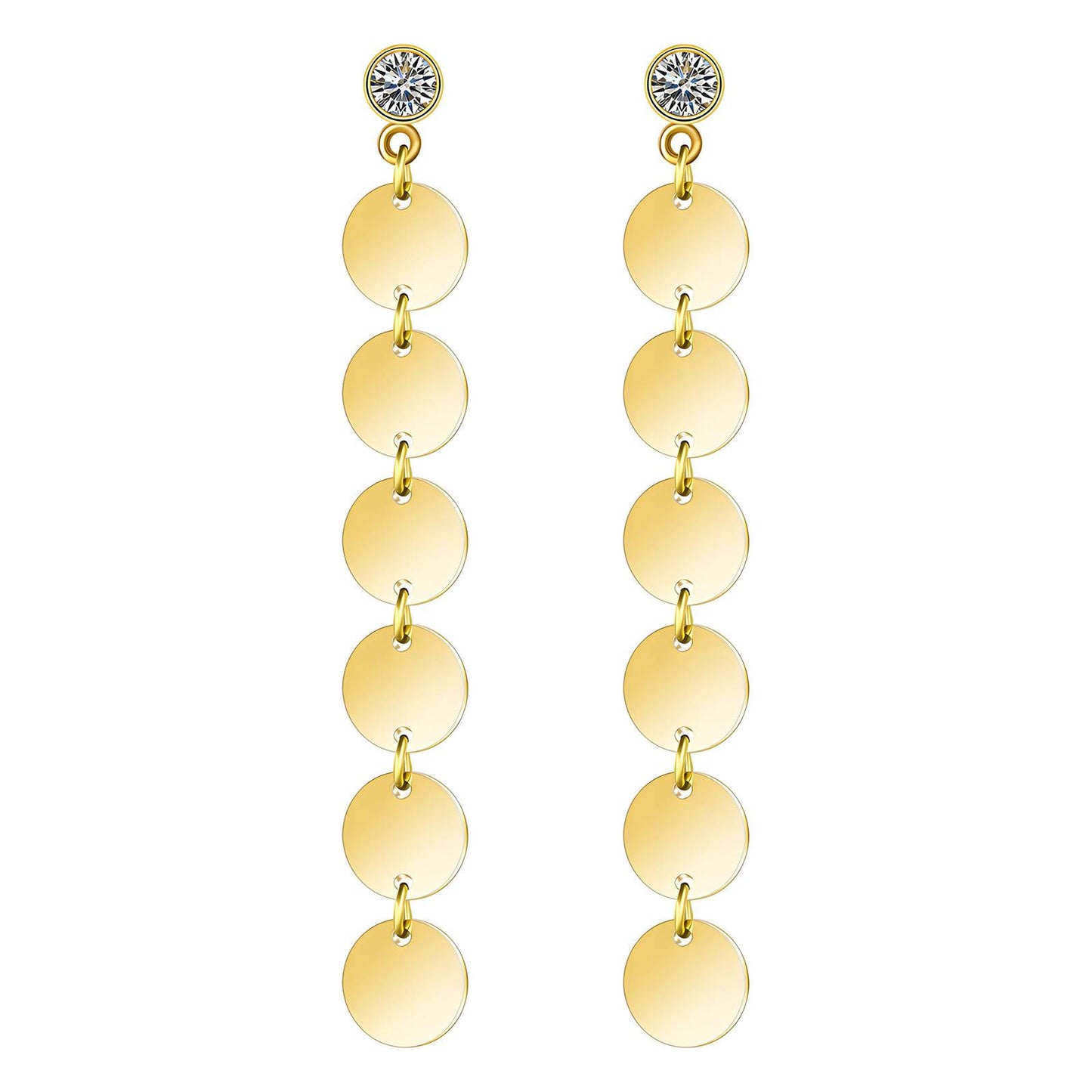 18K gold plated Stainless steel earrings, Intensity88232-0