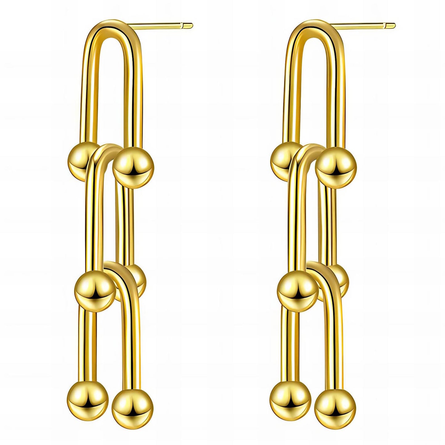 18K gold plated Stainless steel earrings, Intensity 88290-0