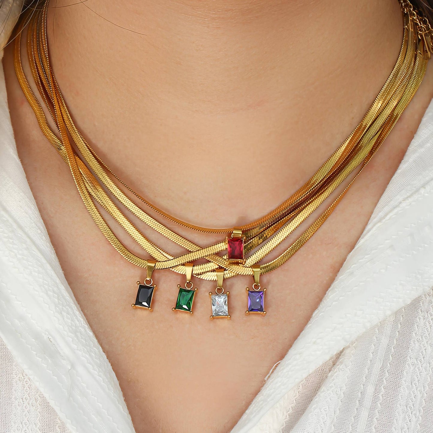 18K gold plated Stainless steel necklace, Intensity 88349-0