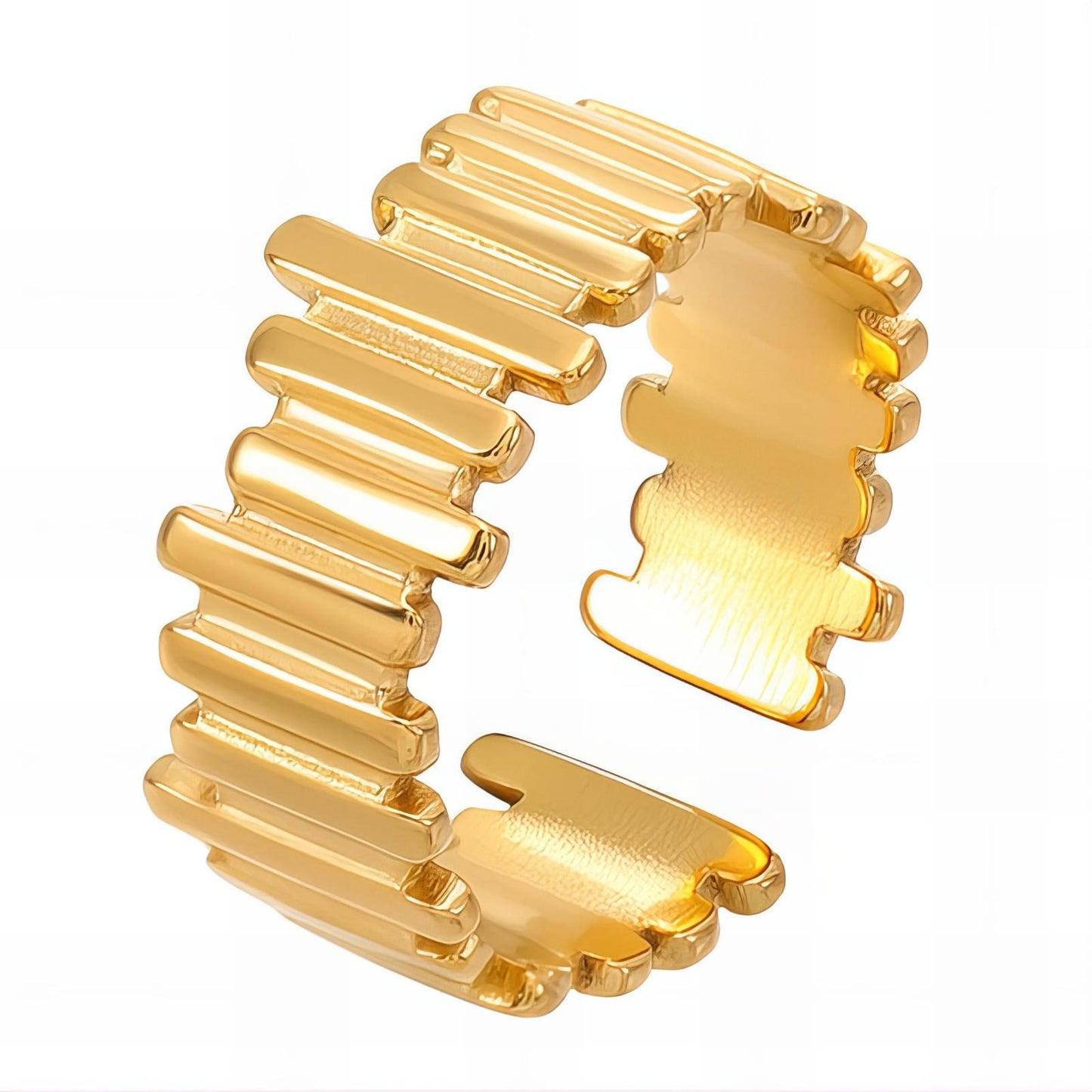 18K gold plated Stainless steel finger ring, Intensity 88501-0-6.5