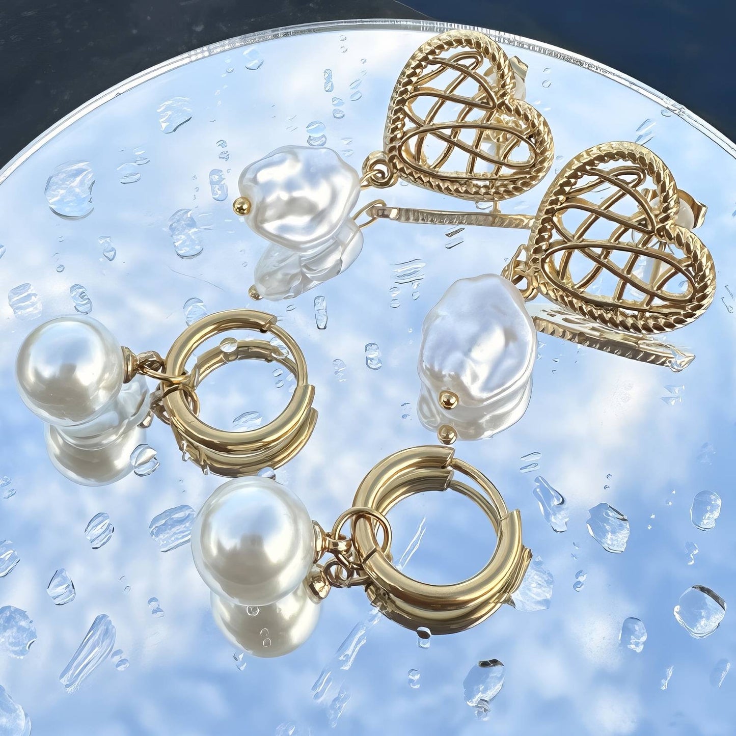 18K gold plated Stainless steel earrings, Intensity 87736-0