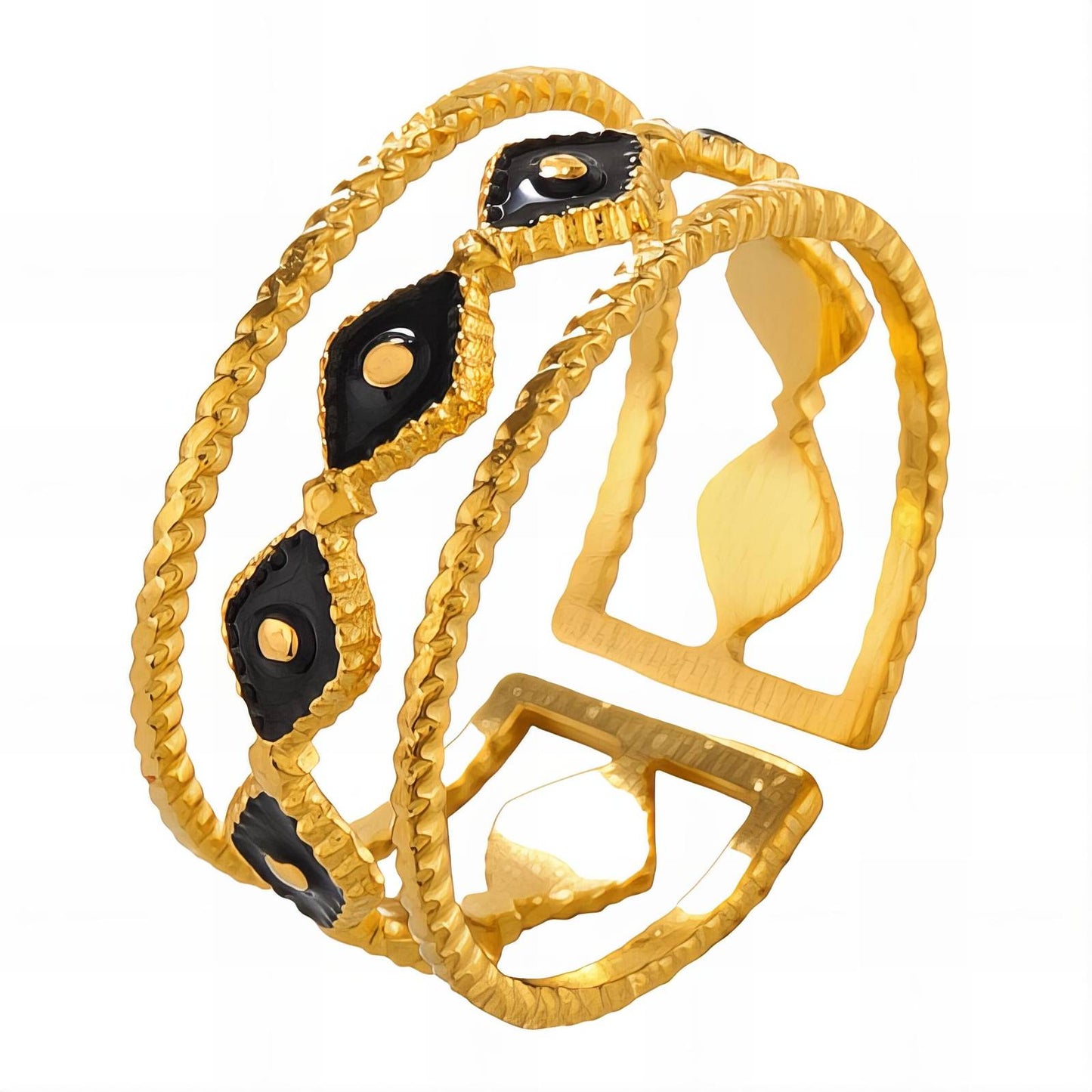 18K gold plated Stainless steel finger ring, Intensity 88659-0