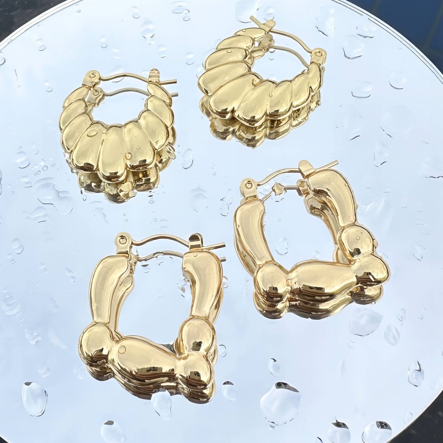 18K gold plated Stainless steel earrings, Intensity 89306-0