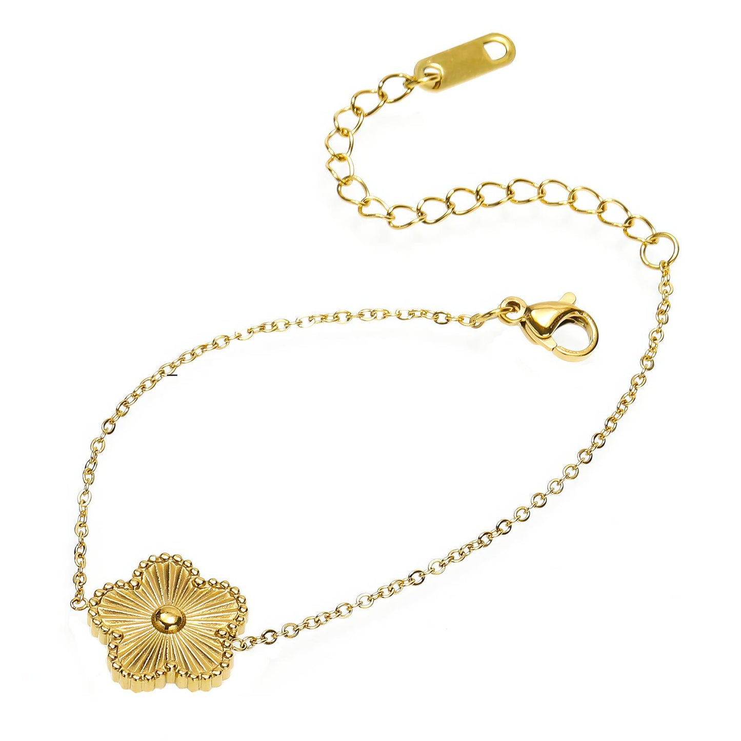18K gold plated Stainless steel Flower bracelet, Intensity 89557-0