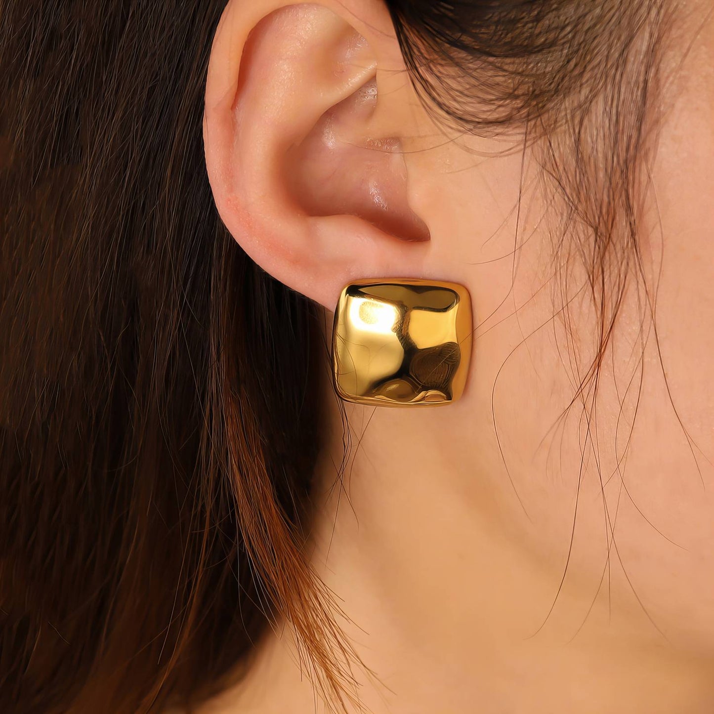 18K gold plated Stainless steel earrings, Intensity 89566-0