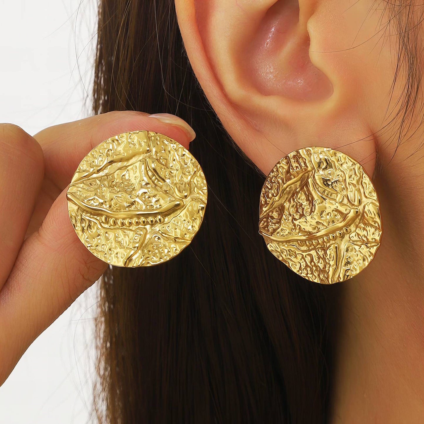 18K gold plated Stainless steel earrings, Intensity 89570-0