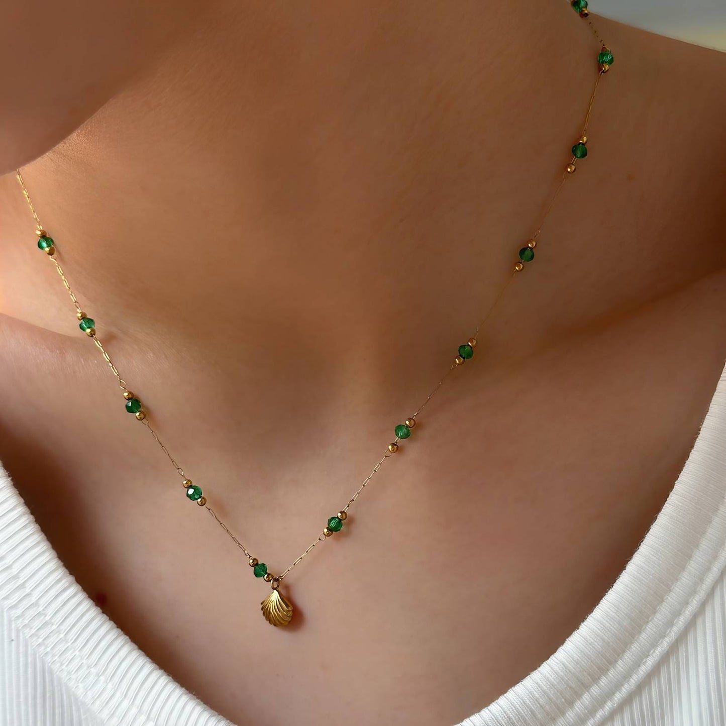18K gold plated Stainless steel necklace, Ellis Jewellery 89599-0