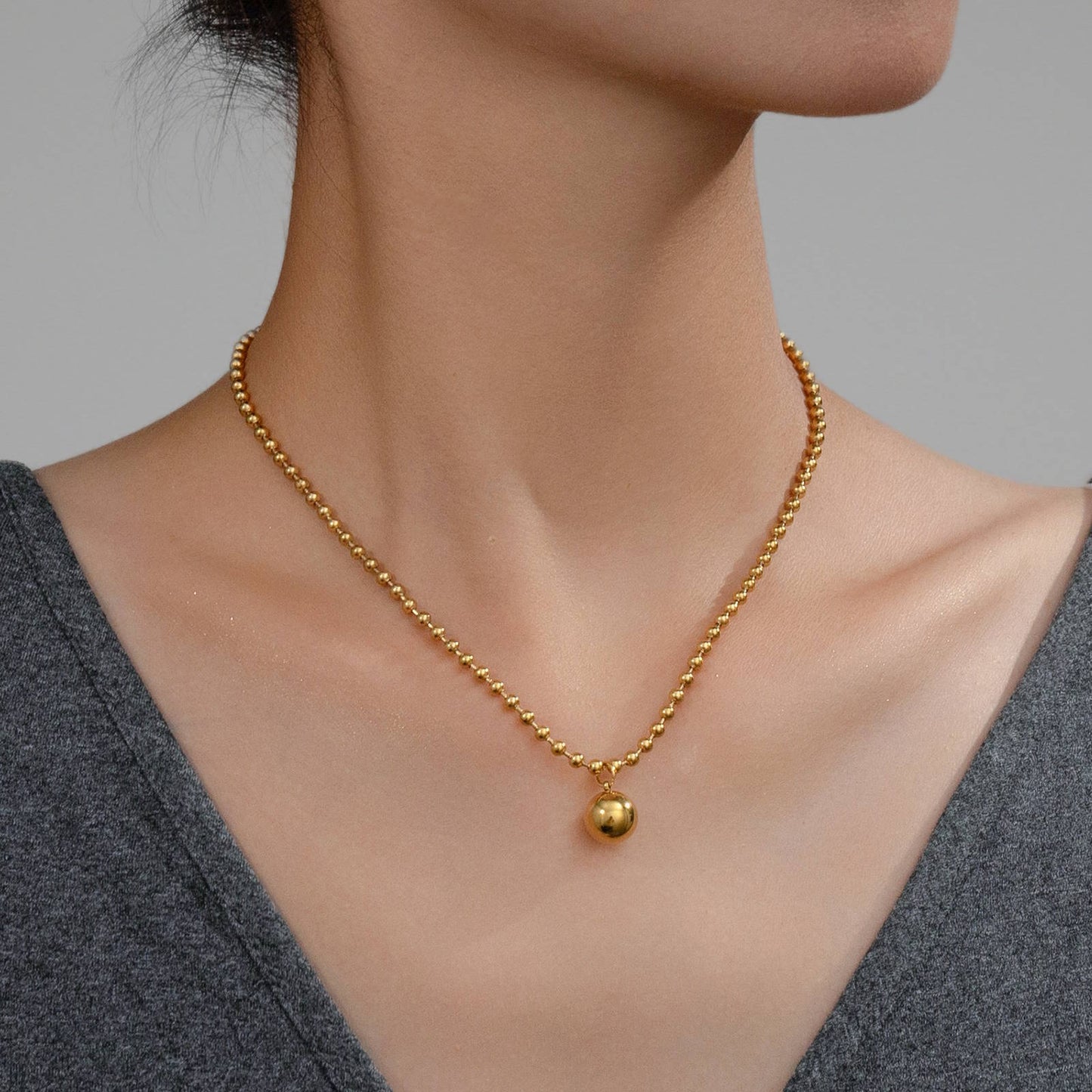 18K gold plated Stainless steel necklace, Intensity 89631-0