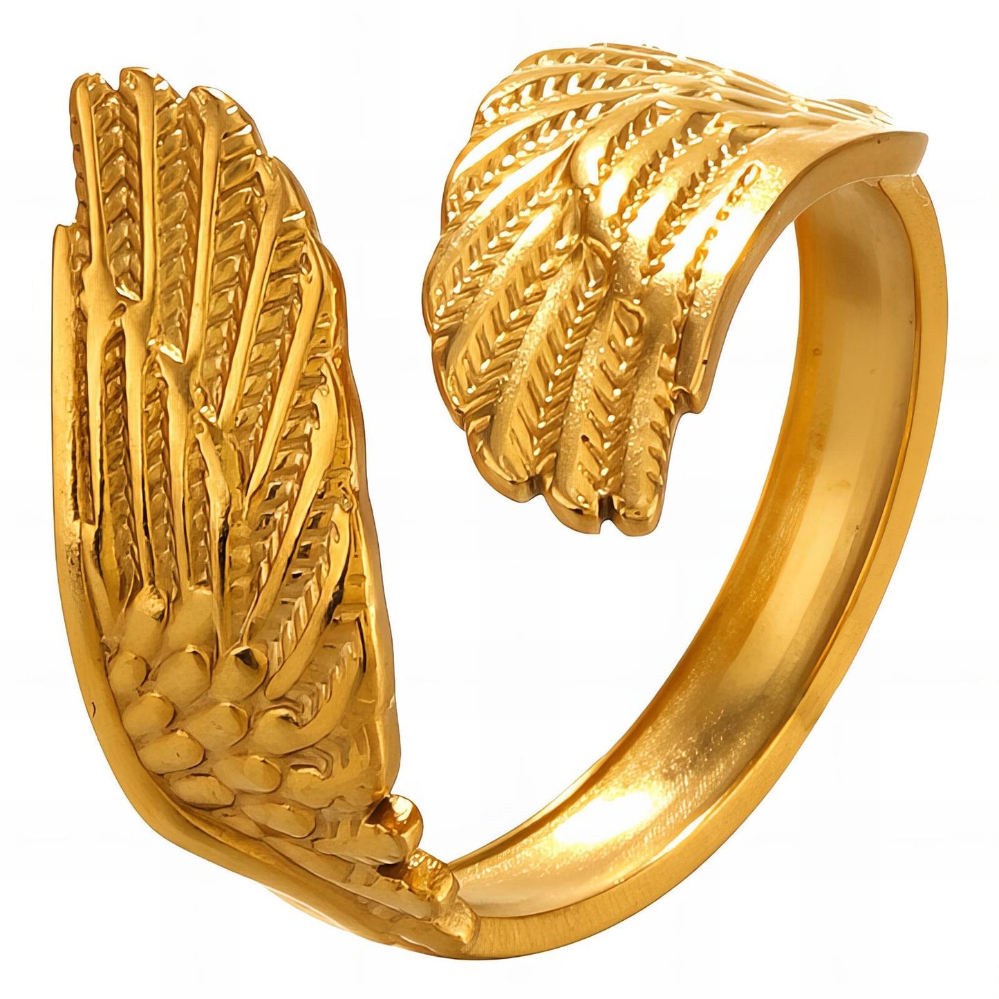 18K gold plated Stainless steel Wings finger ring, Intensity 89699-0