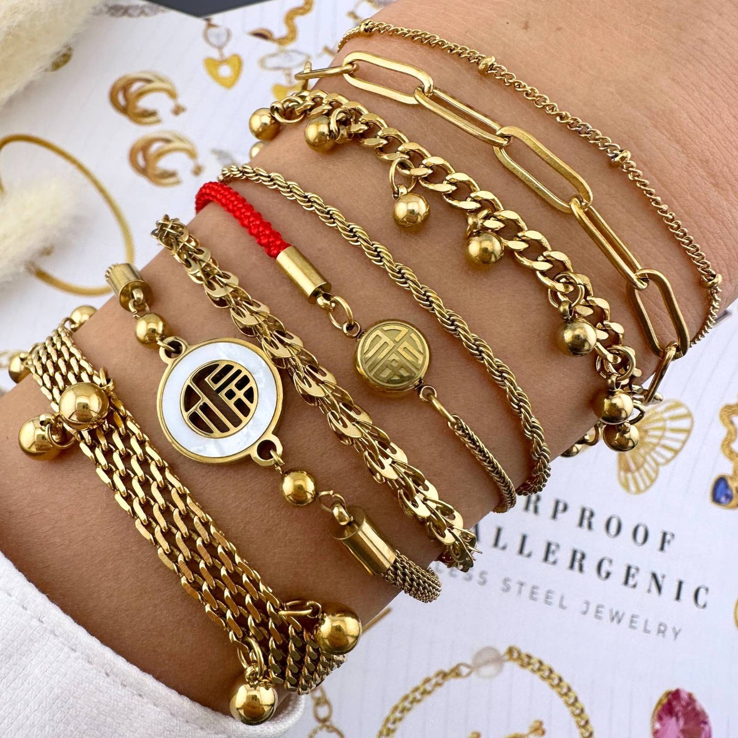 18K gold plated Stainless steel bracelet, Intensity 89761-0