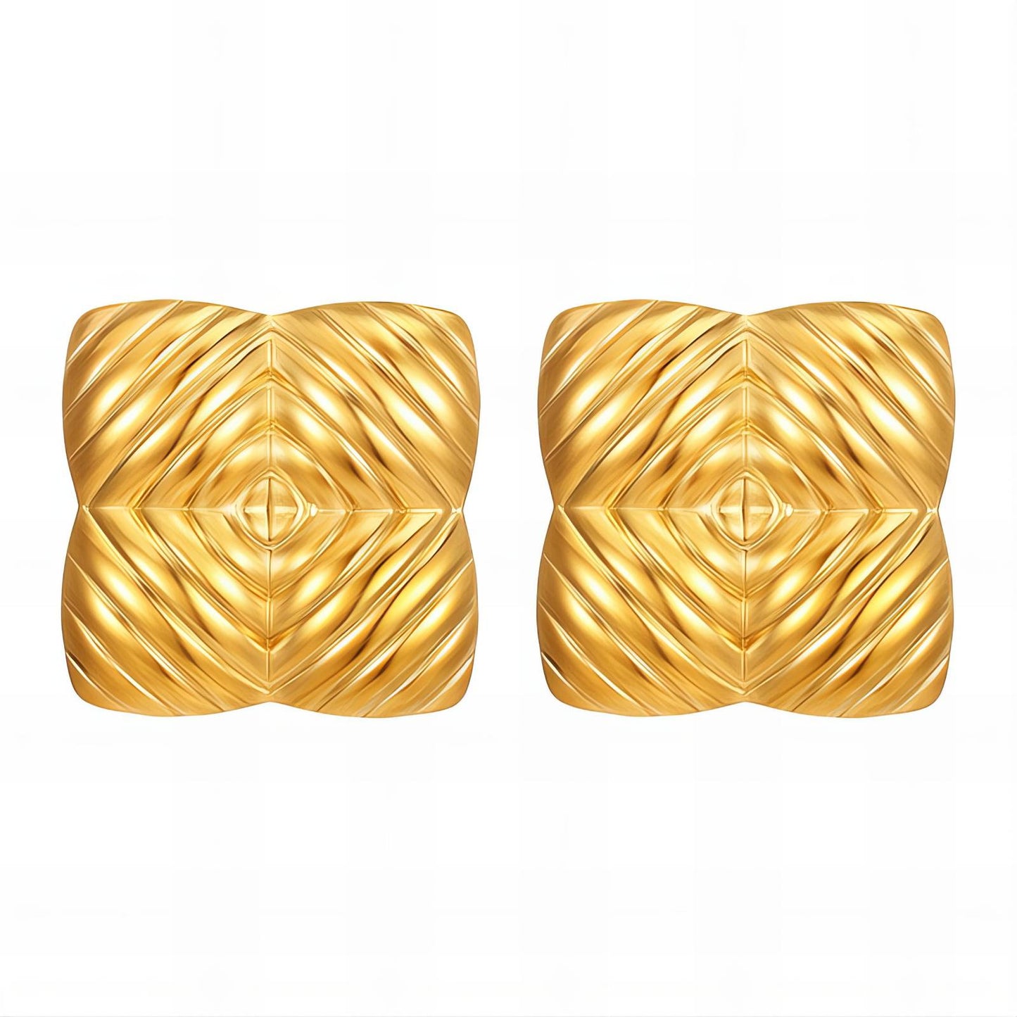 18K gold plated Stainless steel earrings, Intensity 89827-0