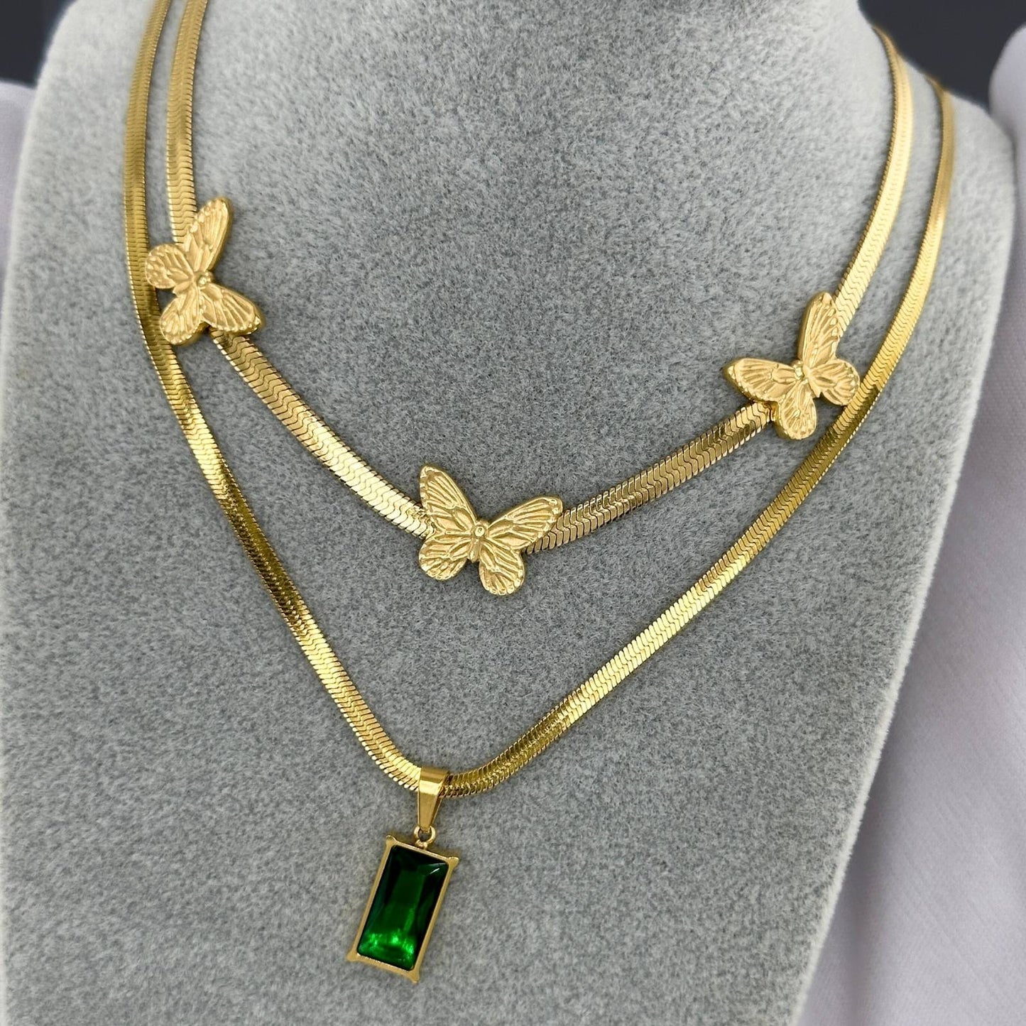 18K gold plated Stainless steel necklace, Intensity 88349-0