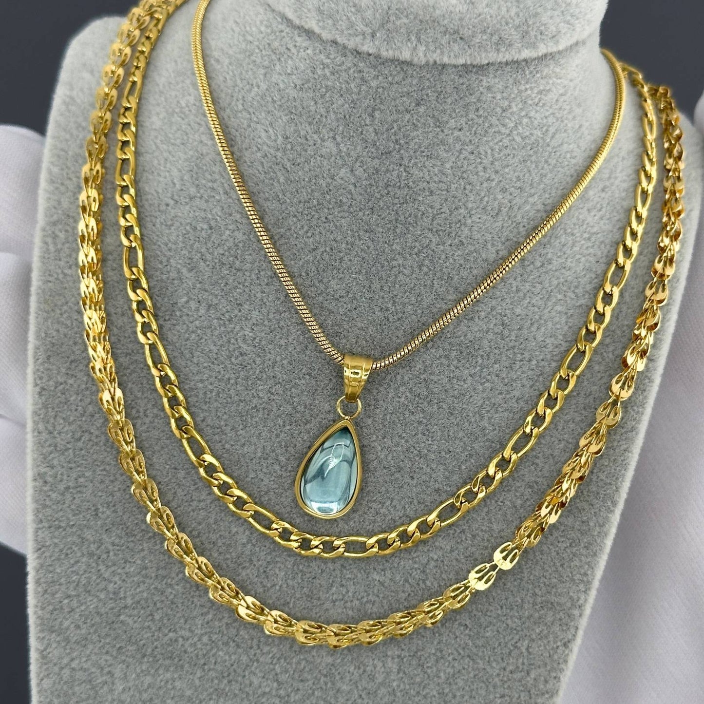 18K gold plated Stainless steel necklace, Intensity 87877-0