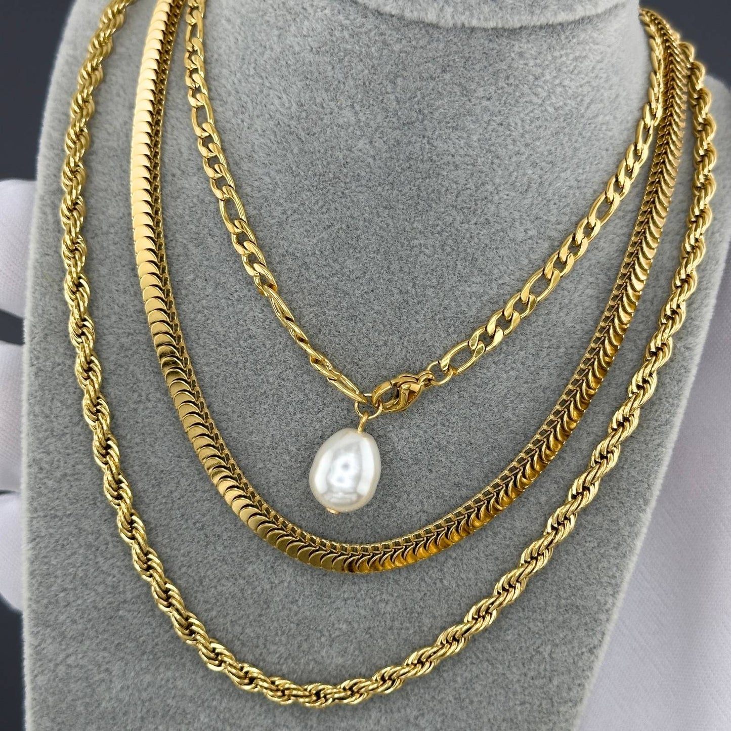 18K gold plated Stainless steel necklace, Intensity 87344-0