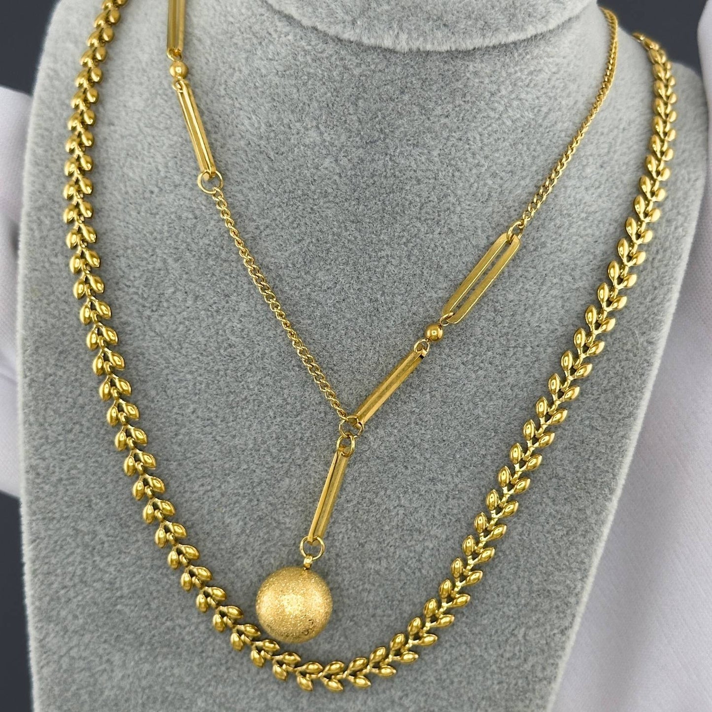 18K gold plated Stainless steel necklace, Intensity 87340-0