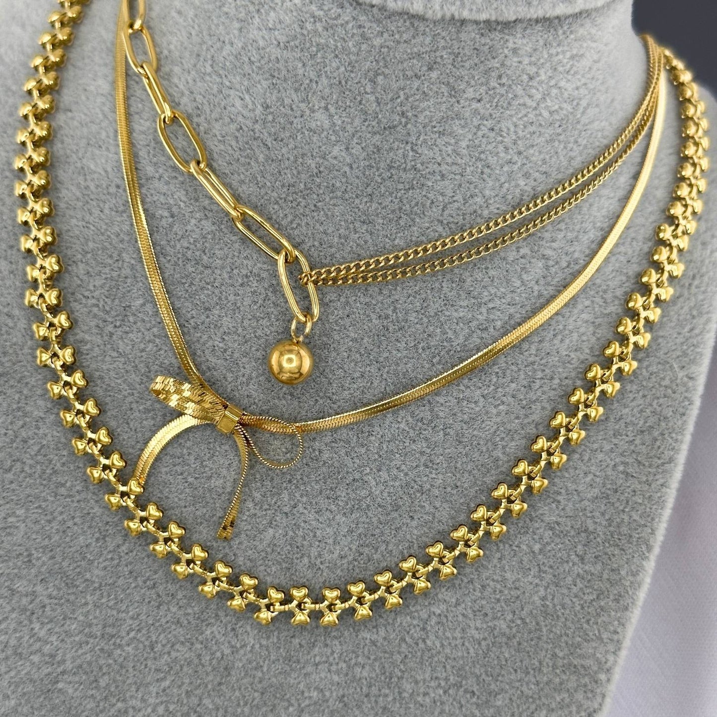 18K gold plated Stainless steel necklace, Intensity 87841-0