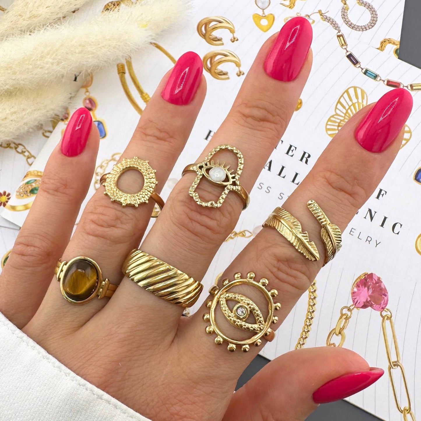 18K gold plated Stainless steel finger ring, Intensity 88503-0