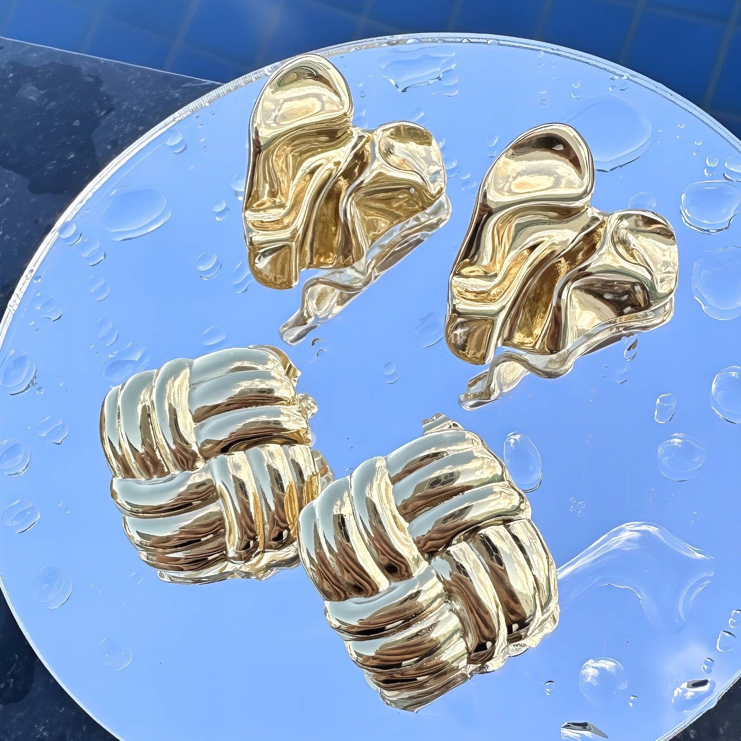 18K gold plated Stainless steel earrings, Intensity 89338-0