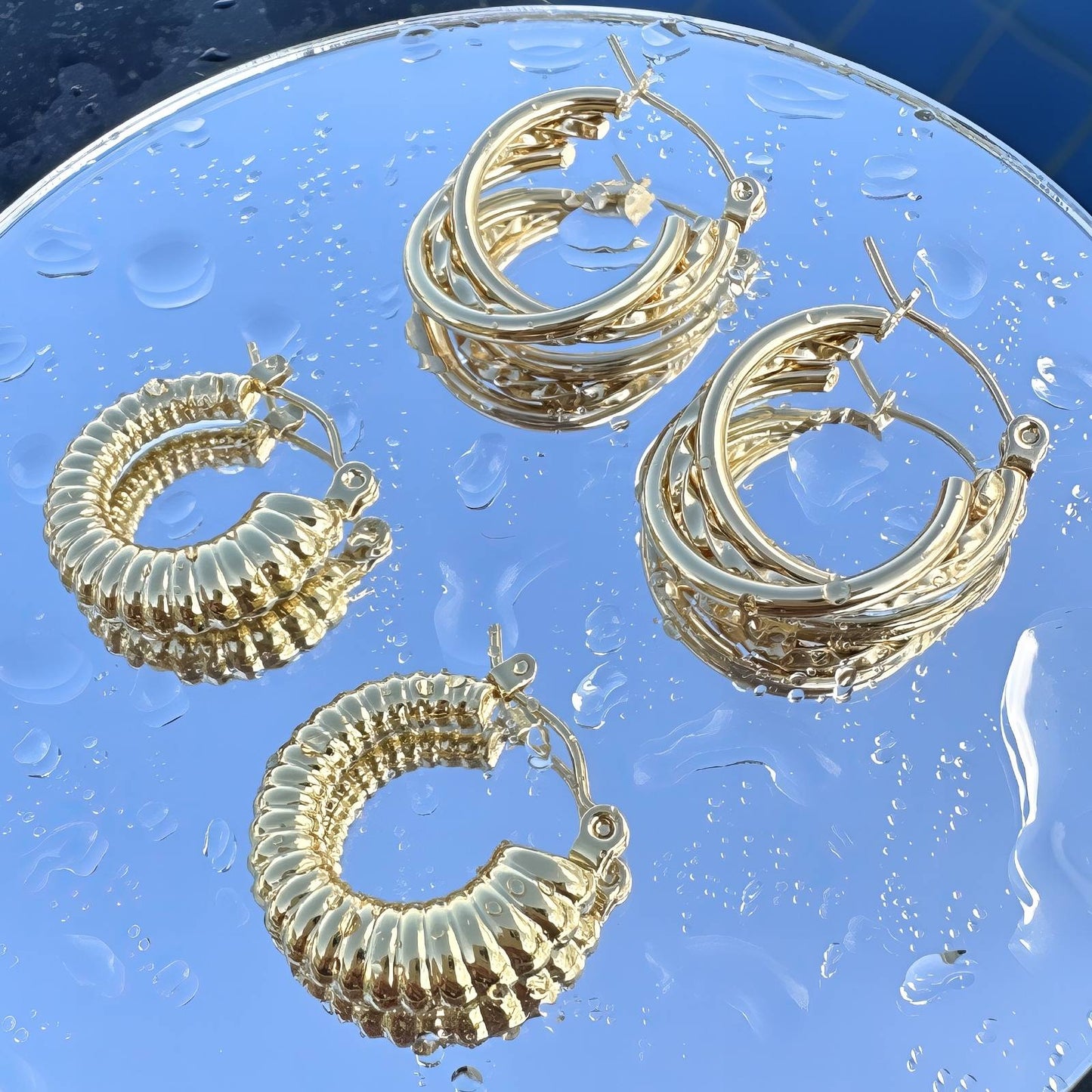 18K gold plated Stainless steel earrings, Intensity 89323-0